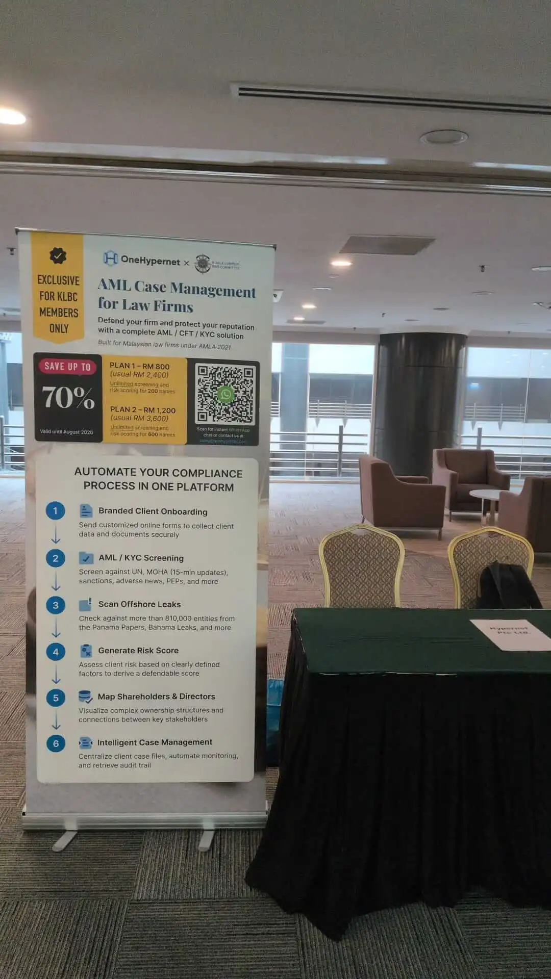 OneKYC compliance product booth